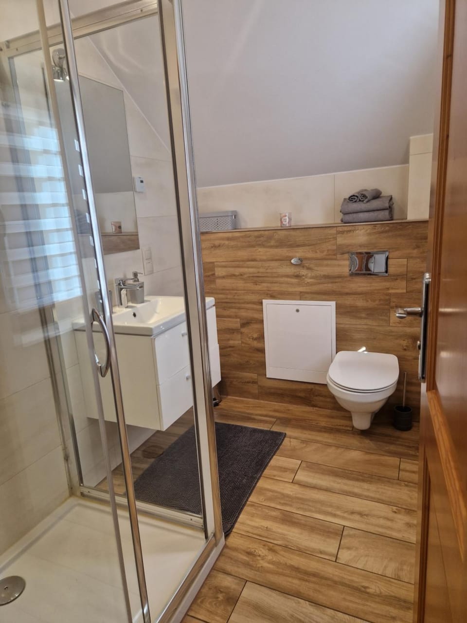 Shower, Toilet, Bathroom, towels