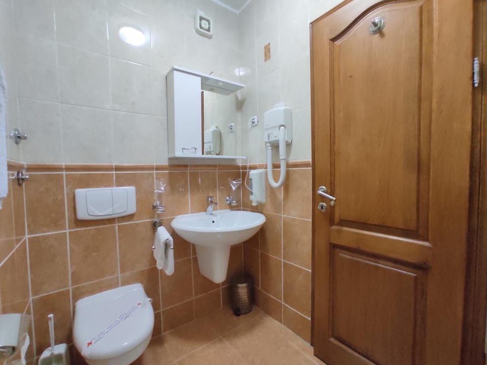 Bathroom, fireplace
