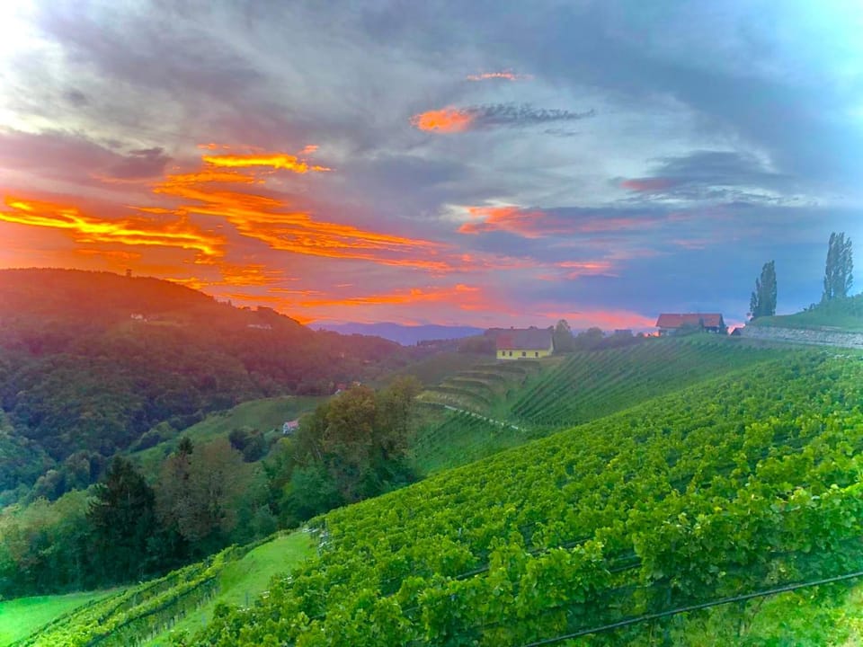 Natural landscape, Mountain view, Sunset