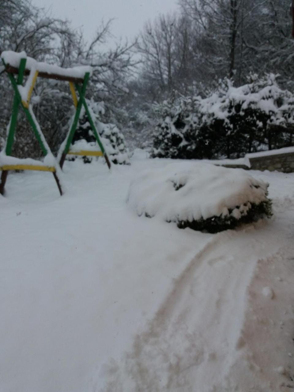 Winter, Children play ground