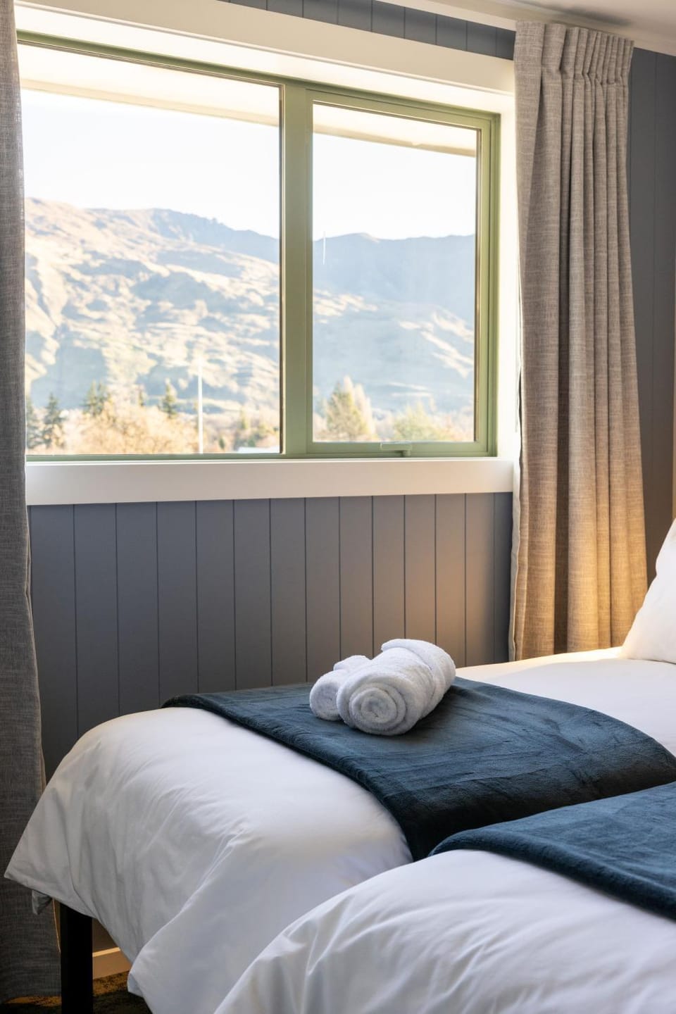 Bed, Natural landscape, Mountain view