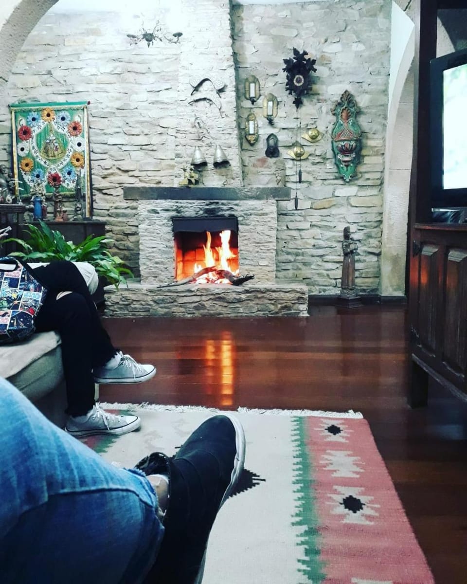 Communal lounge/ TV room, fireplace