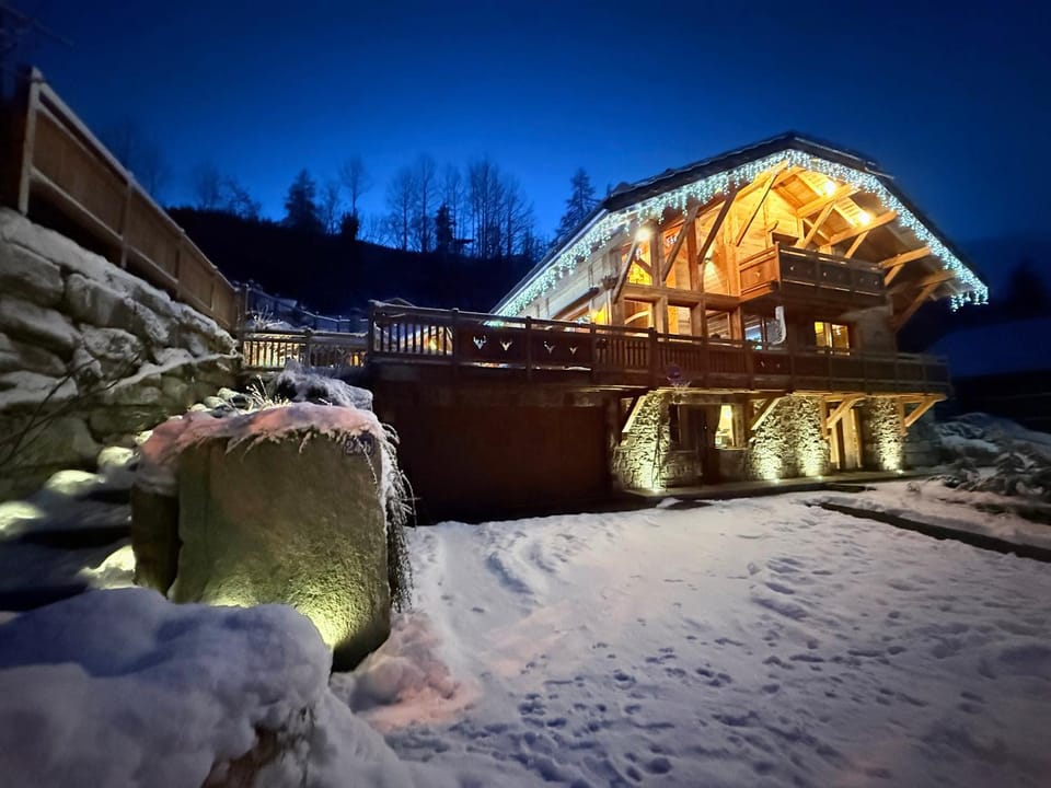 Night, Natural landscape, Winter