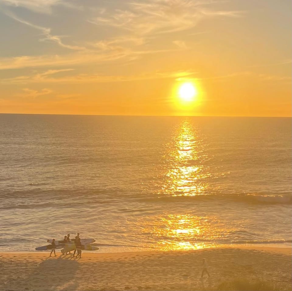 Beach, Sea view, Sunset