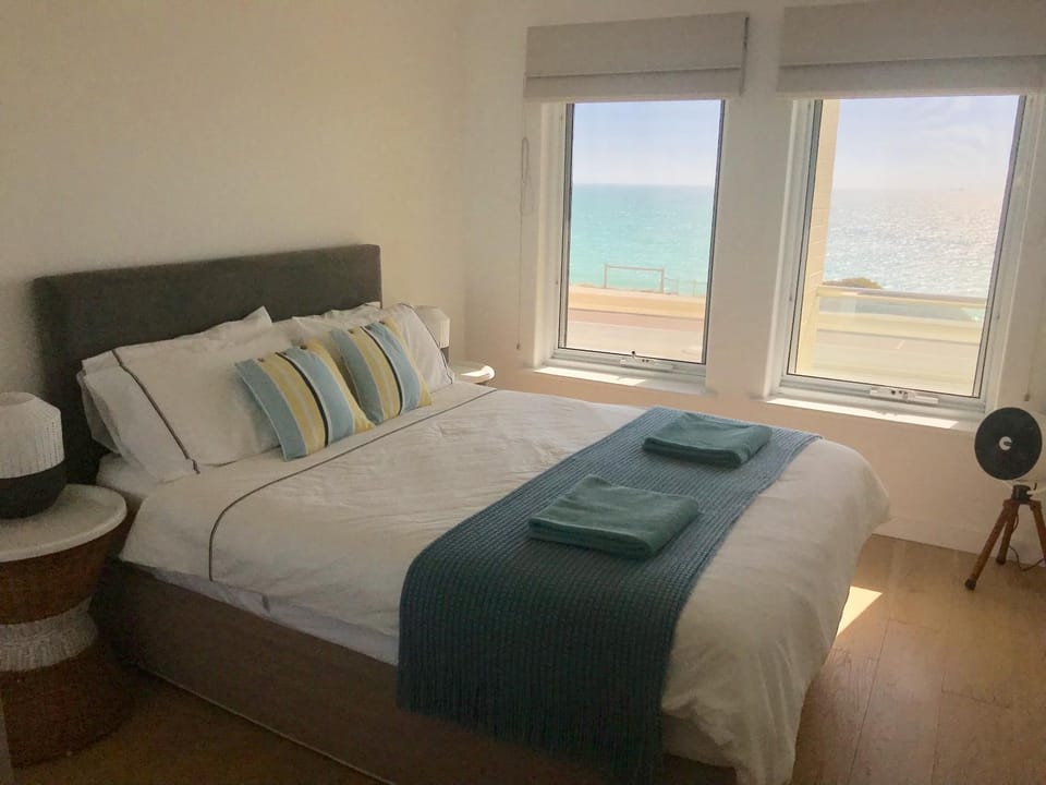 Bed, Beach, Bedroom, Sea view, Street view