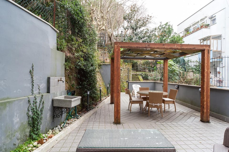 Patio, Spring, Day, Garden, View (from property/room), Balcony/Terrace, Dining area, Garden view