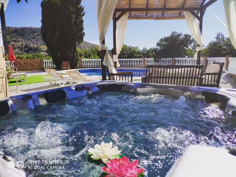 Patio, Natural landscape, Hot Tub, Pool view, Swimming pool, sunbed
