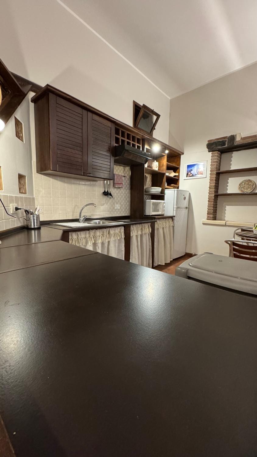 Kitchen or kitchenette, Dining area, stove