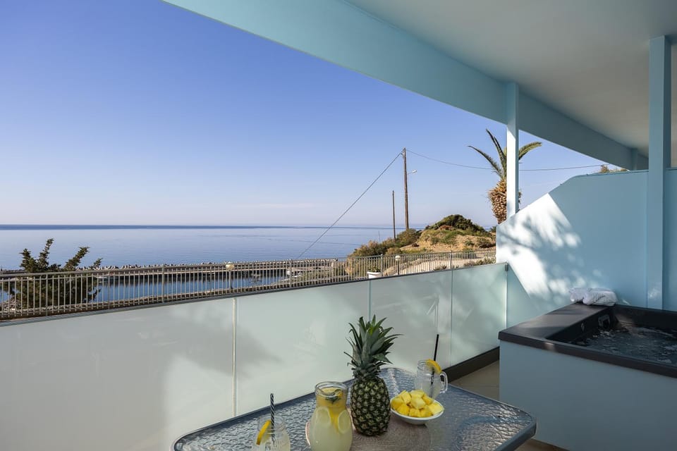 Hot Tub, View (from property/room), Balcony/Terrace, Sea view