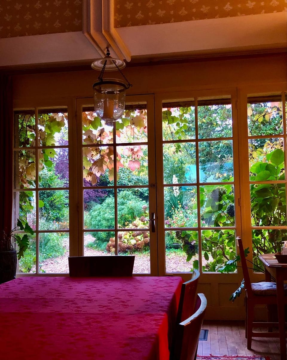 Living room, Seating area, Garden view