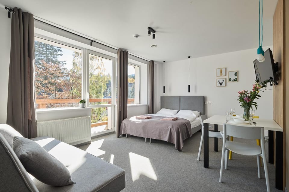 Bed, TV and multimedia, Living room, Photo of the whole room, Bedroom