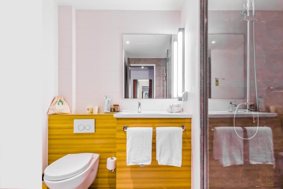 Shower, Toilet, towels