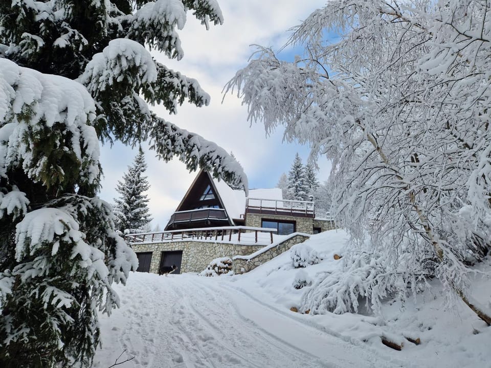 Property building, Winter, Mountain view