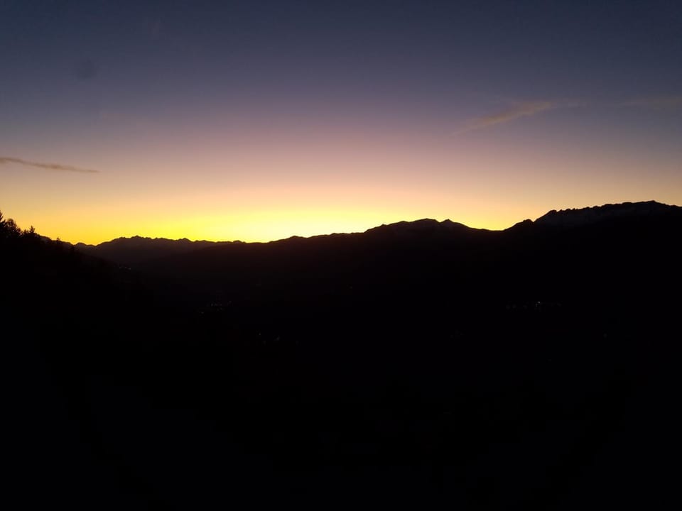 Natural landscape, Mountain view, Sunset