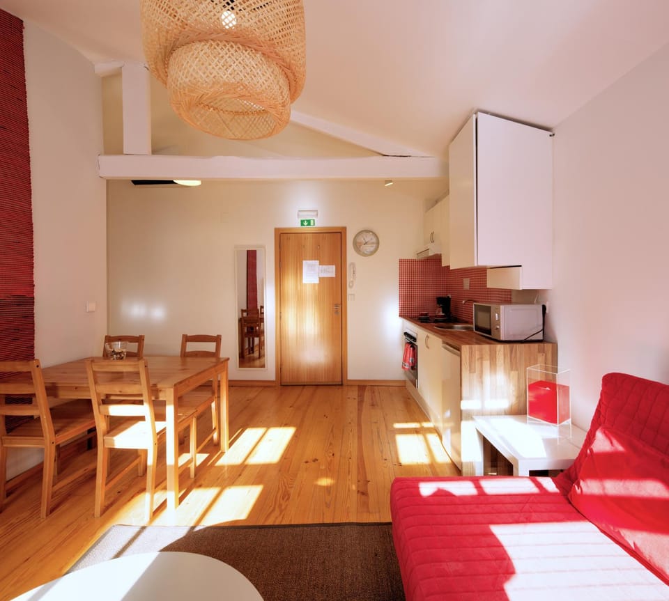 Kitchen or kitchenette, Living room, Dining area