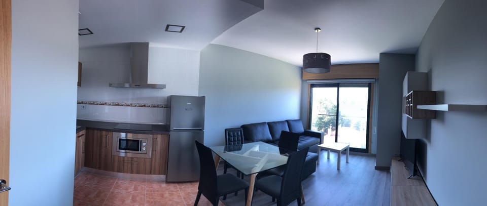 Kitchen or kitchenette, Living room, Dining area
