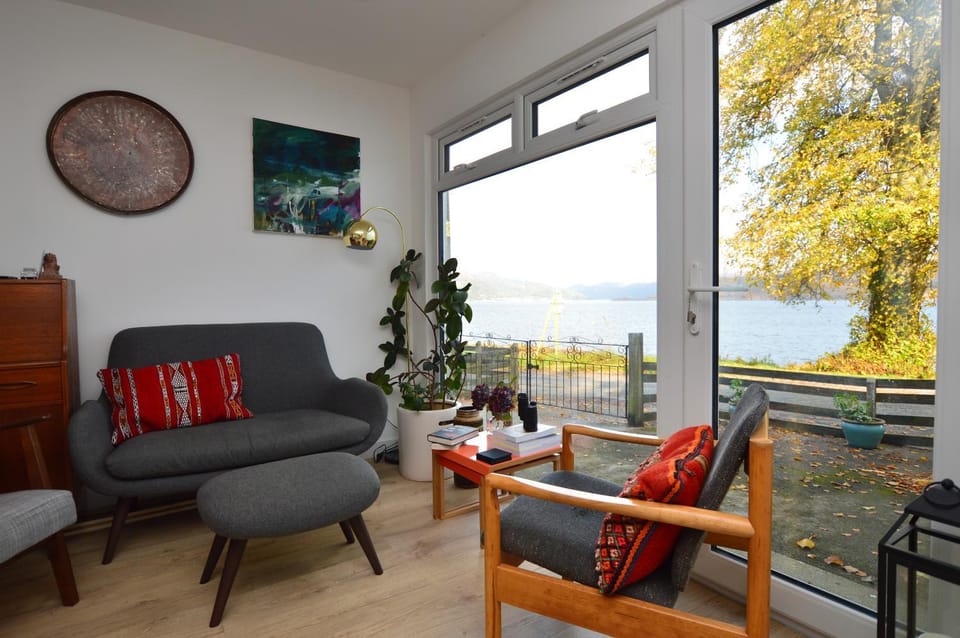 Living room, Seating area, Sea view