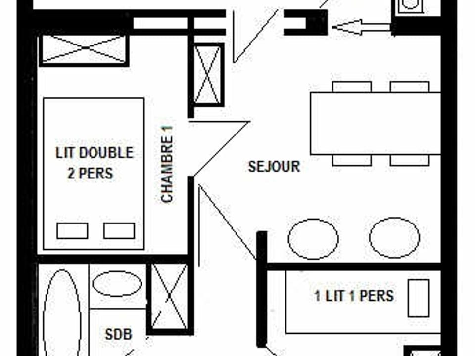 Charmant appartement rénové 2/3 pièces pour 5 pers, proche pistes et commerces, parking gratuit - FR-1-329-29 Apartment in Landry