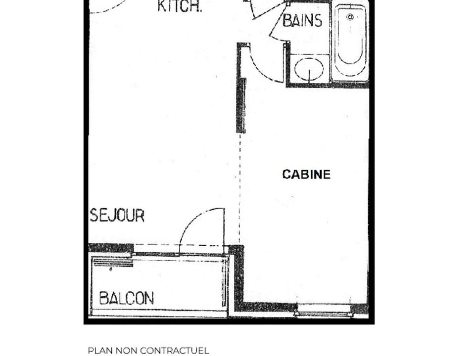Appartement économique 4 pers aux Menuires, 2 pièces, balcon, casier à skis - FR-1-452-165 Apartment in Les Allues