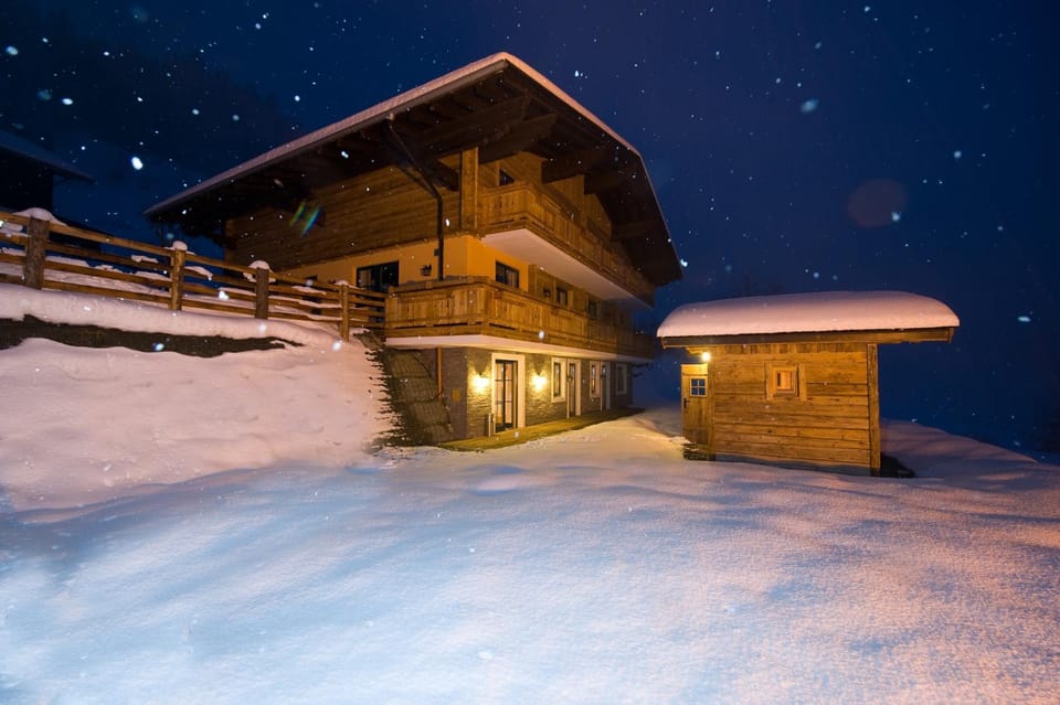 Property building, Night, Natural landscape, Winter