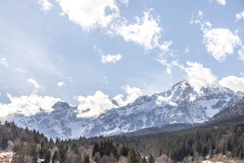 Winter, Hiking, Mountain view