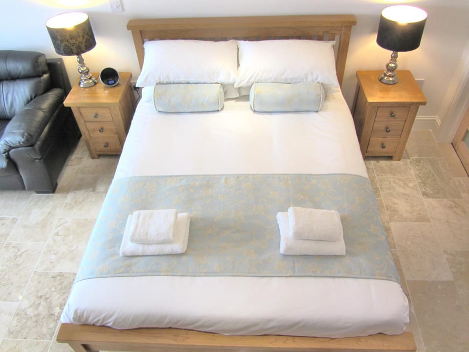 Patio, Bed, Balcony/Terrace, Garden view