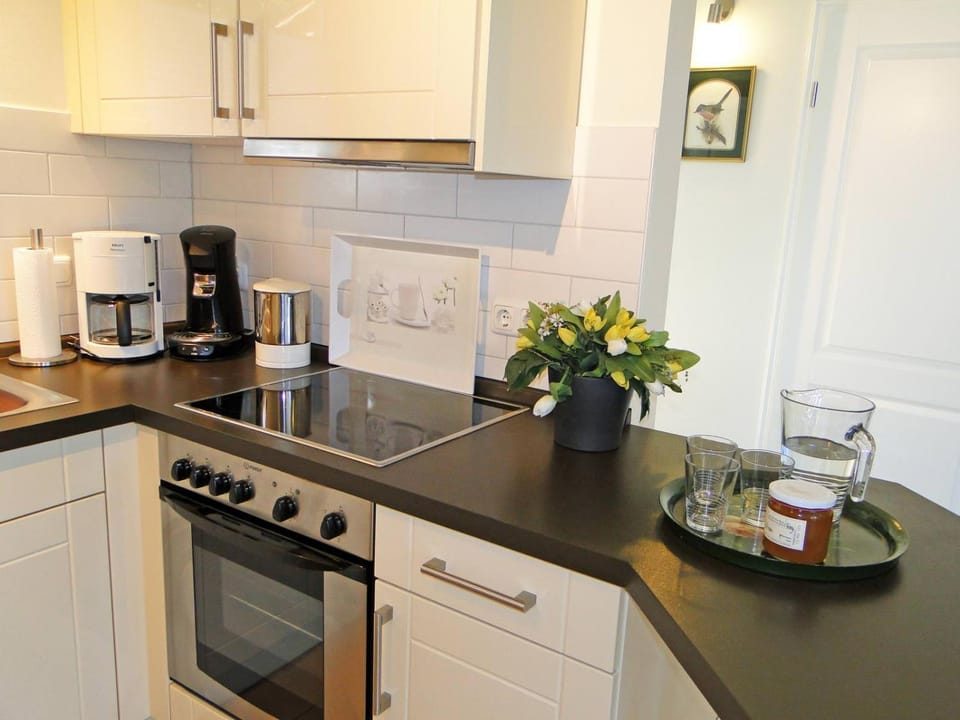 Coffee/tea facilities, Kitchen or kitchenette, stove