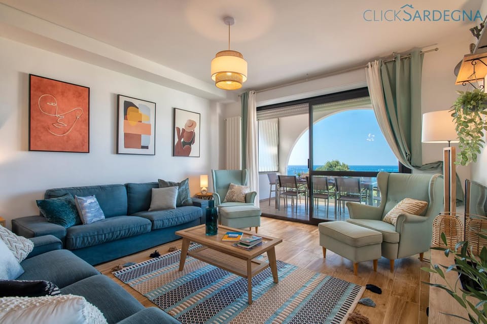 Living room, Seating area, Sea view