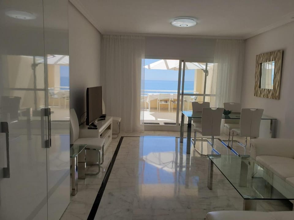 Living room, Seating area, Sea view