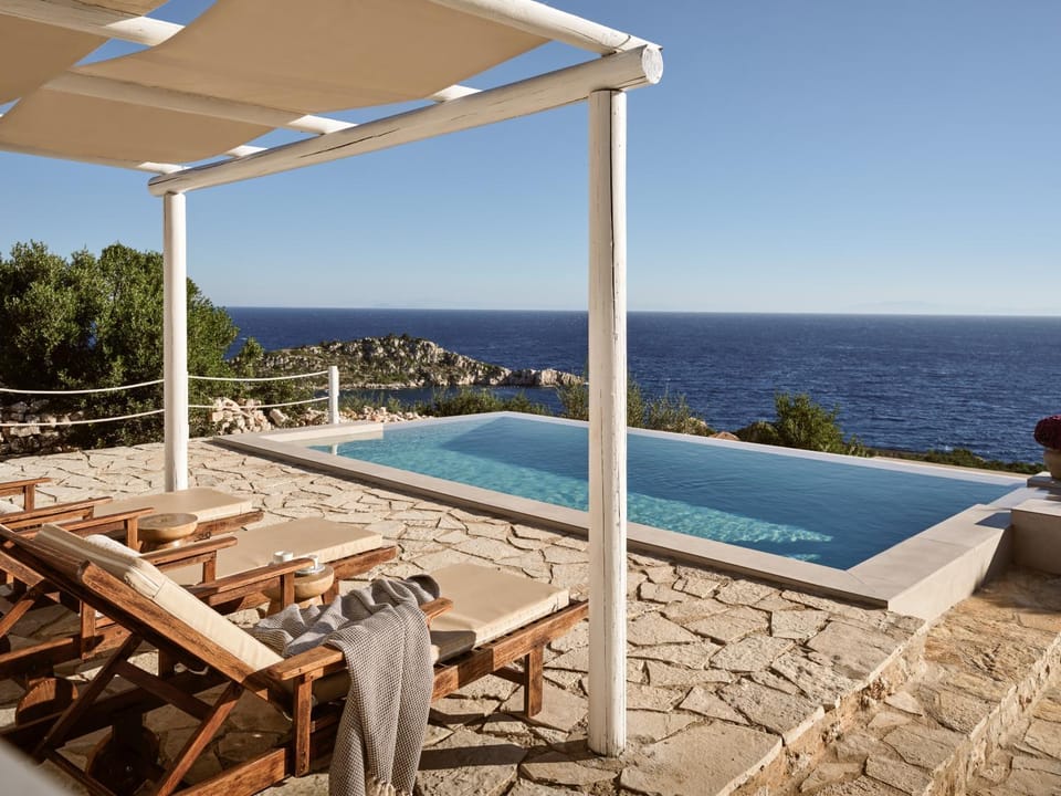 Pool view, sunbed