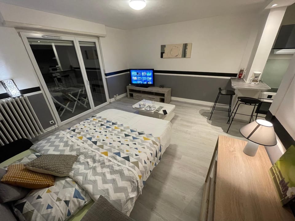 Communal lounge/ TV room, Bed, TV and multimedia, Photo of the whole room, Bedroom