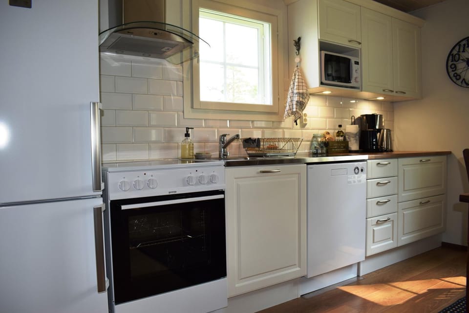 Kitchen or kitchenette, dishwasher, oven
