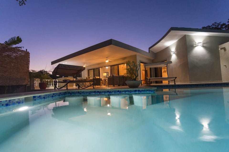 Swimming pool, Sunset
