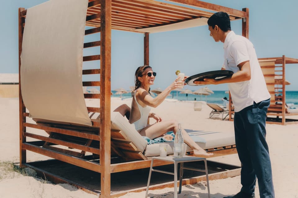 People, Sea view, sunbed