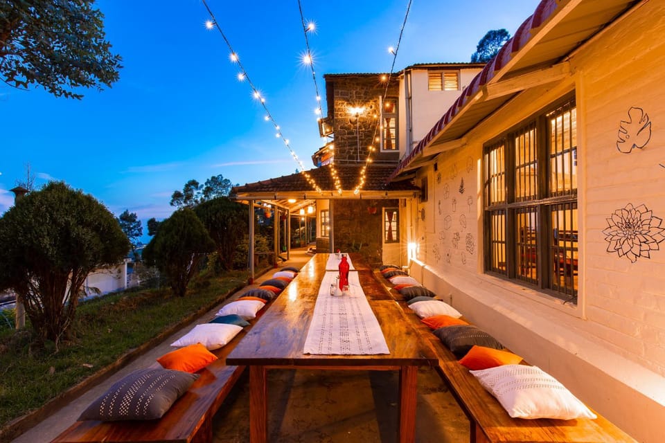 Night, Garden, Seating area