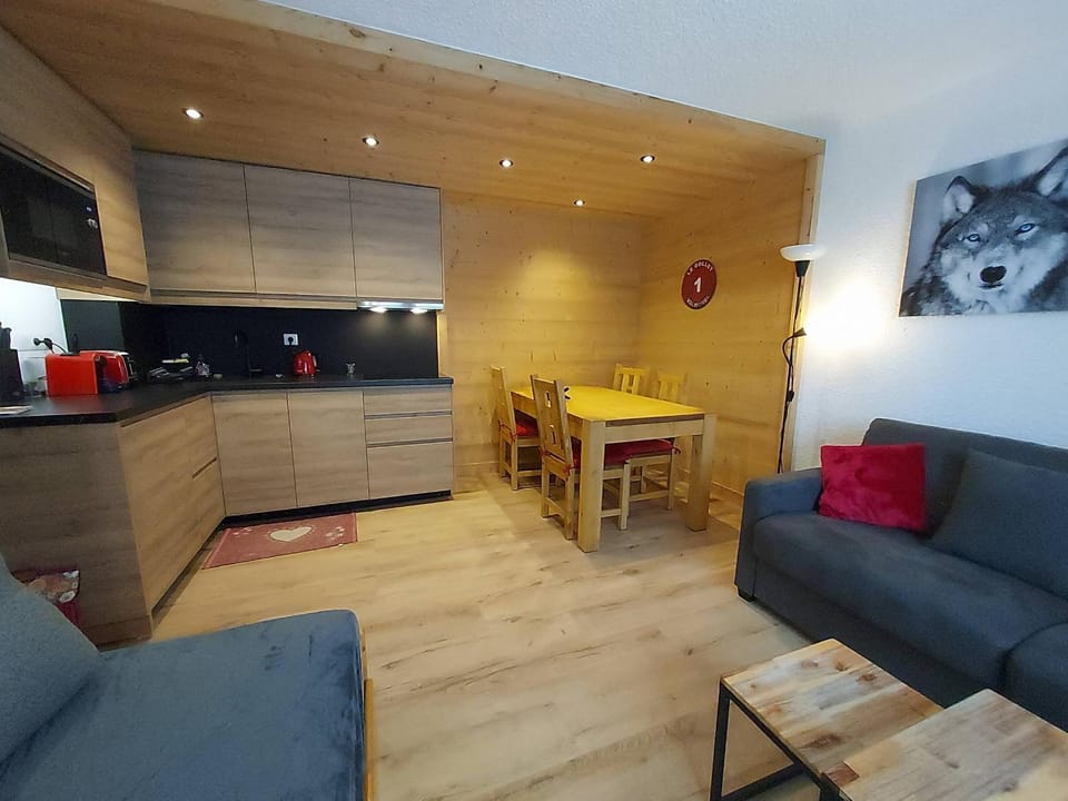Appartement 2 pièces à Valmorel, proche pistes et commerces, équipé, wifi, non-fumeur - FR-1-356-310 Apartment in Les Avanchers-Valmorel