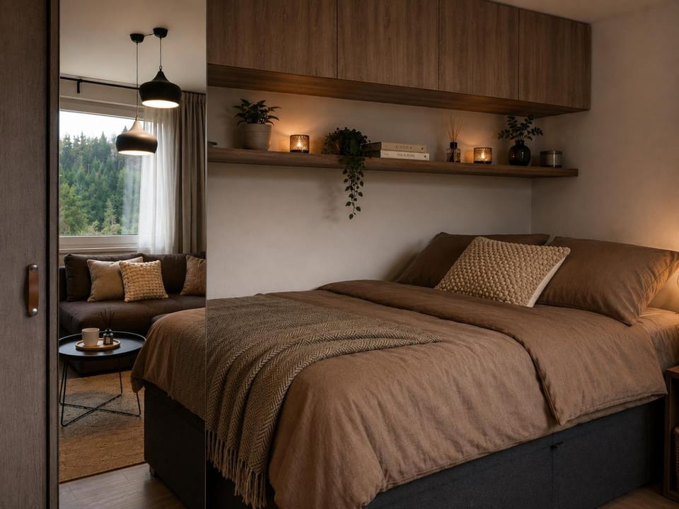 Living room, Bedroom, wardrobe