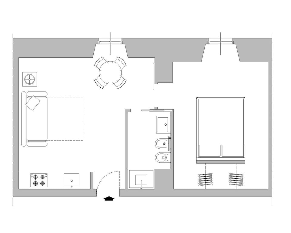 Shower, Toilet, Bathroom, TV and multimedia, Coffee/tea facilities, Kitchen or kitchenette, Living room, Seating area, Dining area, Bedroom, Area and facilities