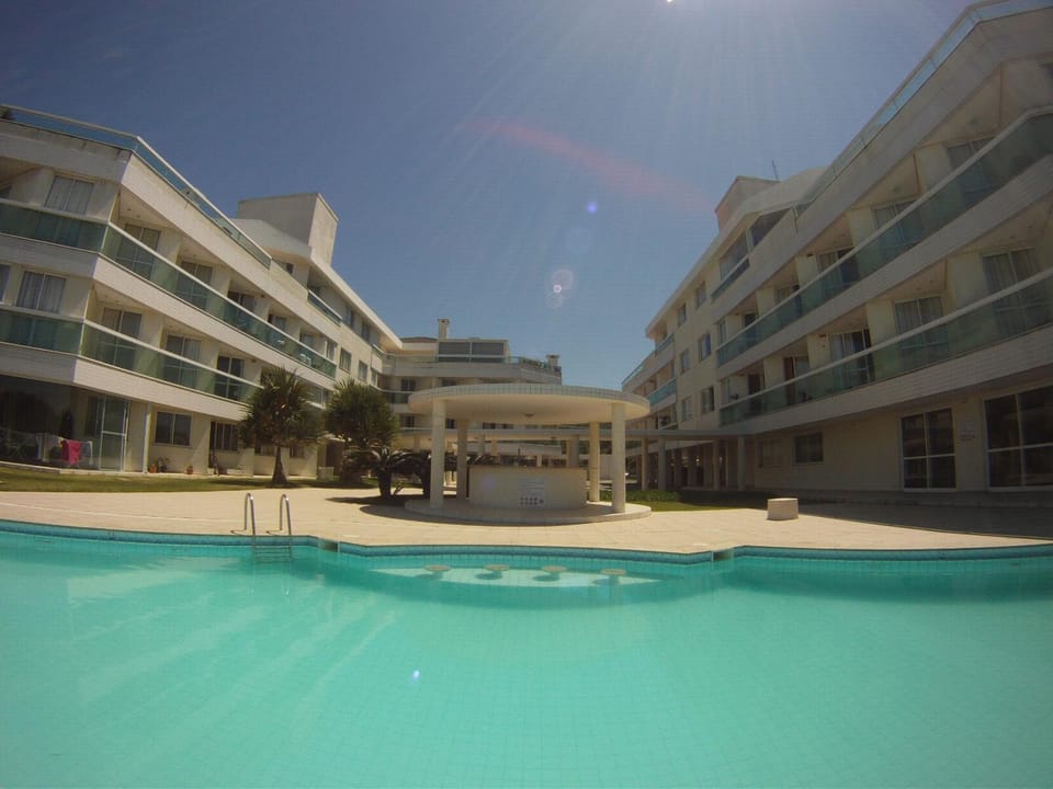 Swimming pool, sunbed