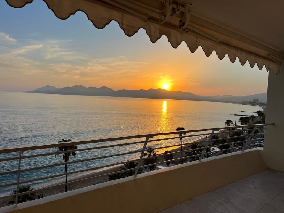 View (from property/room), Balcony/Terrace, Sea view, Sunset