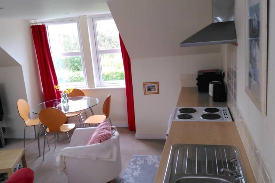 Coffee/tea facilities, Kitchen or kitchenette, Living room, Seating area, Dining area
