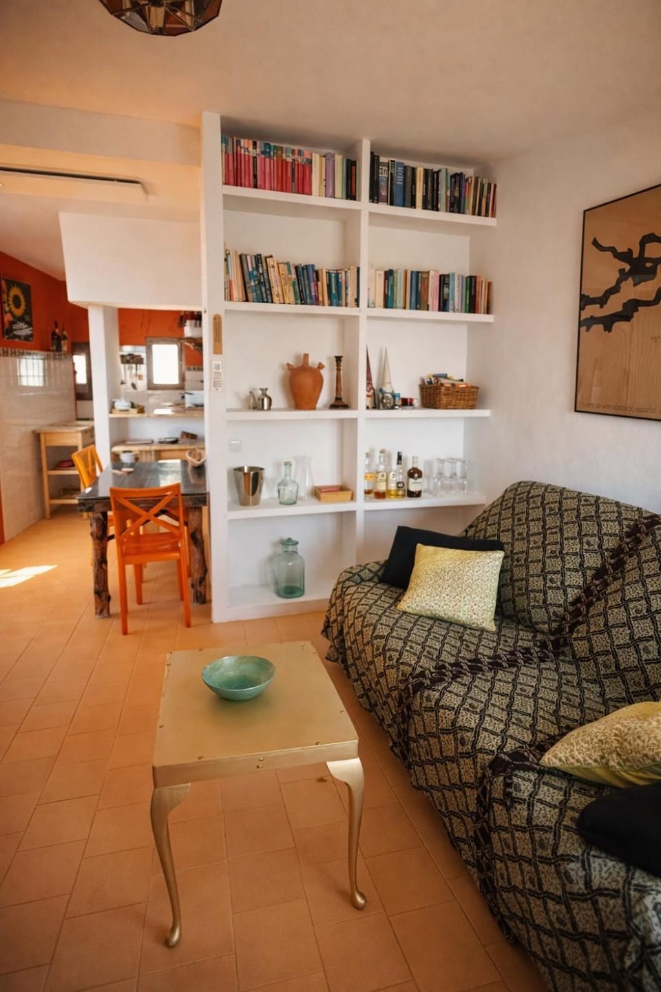 Library, Kitchen or kitchenette, Living room, Seating area, Dining area