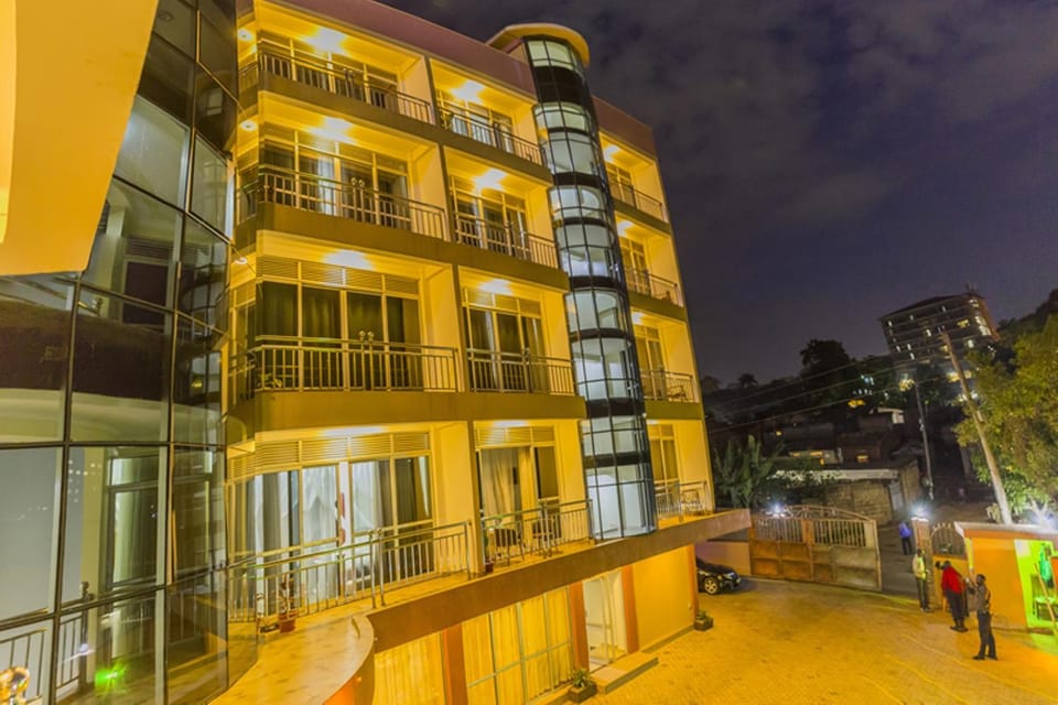 Property building, Night, Parking