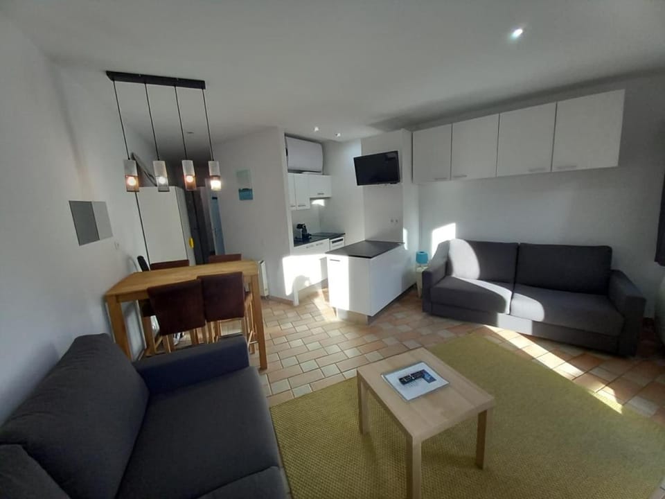 Living room, kitchen