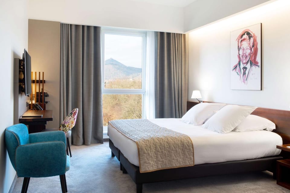 Bed, Photo of the whole room, Bedroom, Mountain view
