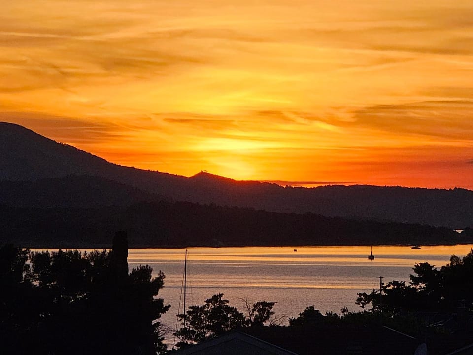 Natural landscape, Sea view, Sunset