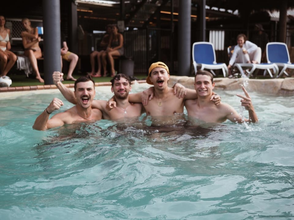 People, Pool view, Swimming pool