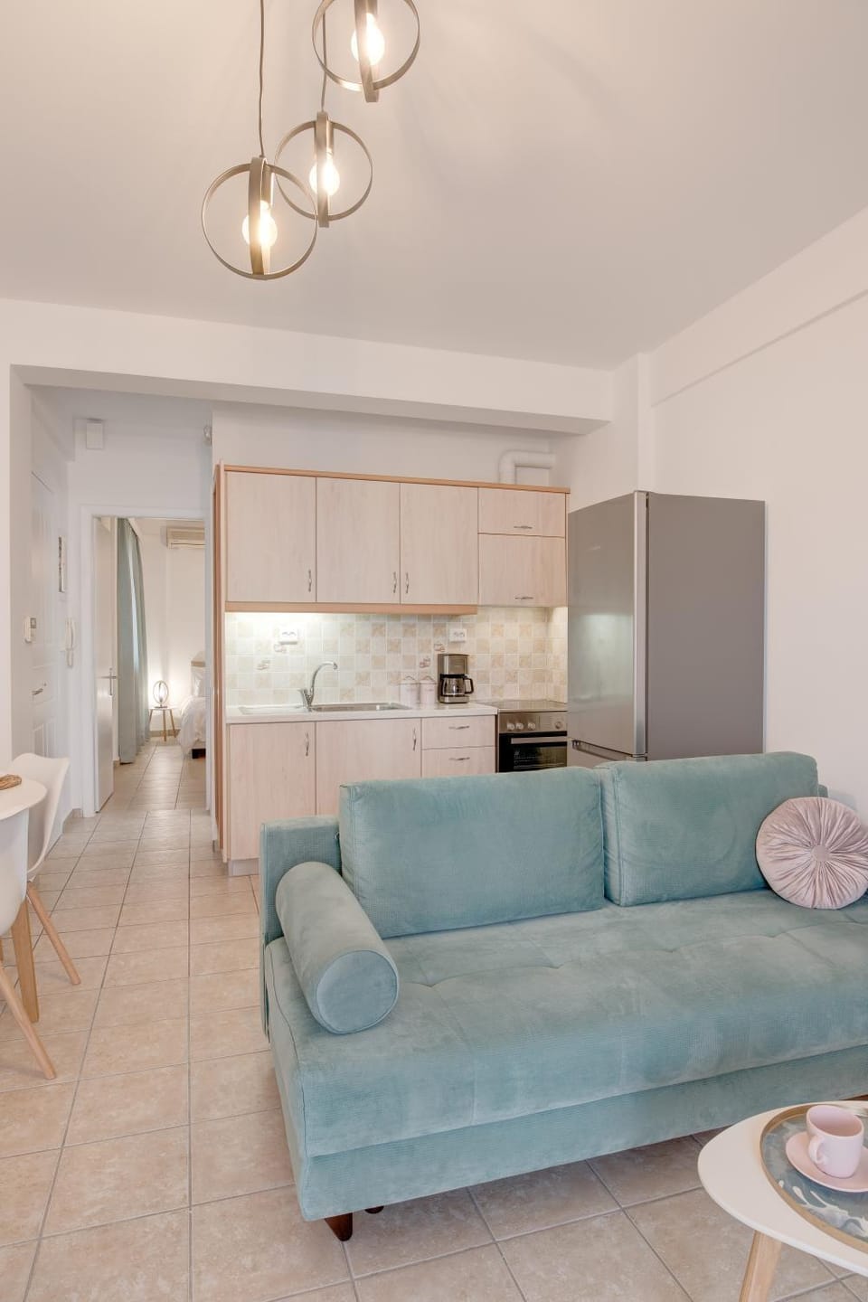 Kitchen or kitchenette, Living room, Dining area