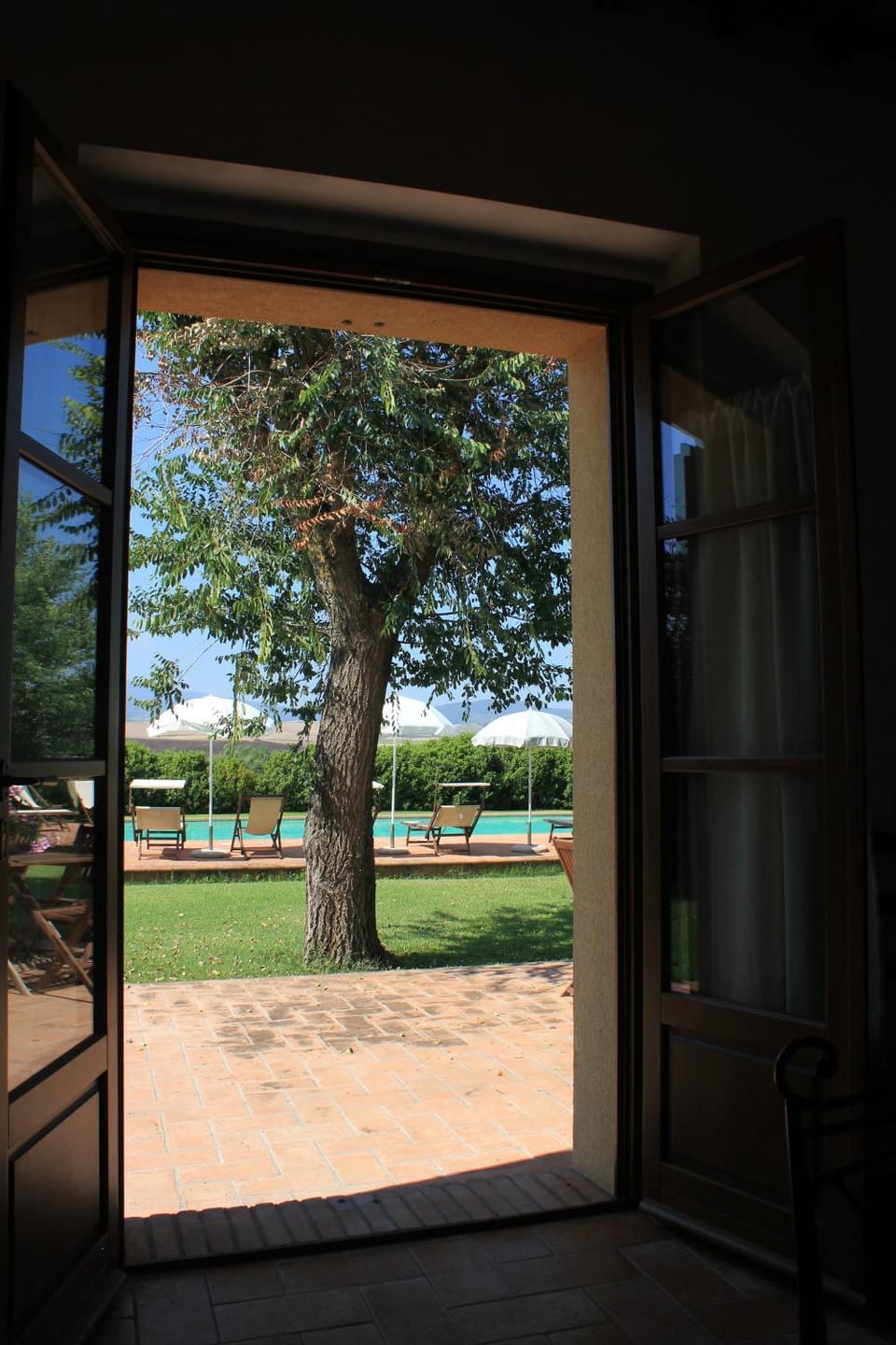 Day, Natural landscape, Garden, Garden view, Pool view, Swimming pool