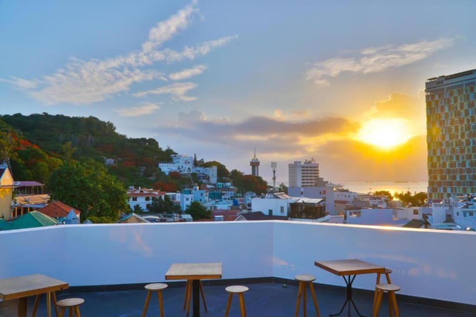Swimming pool, Sunset